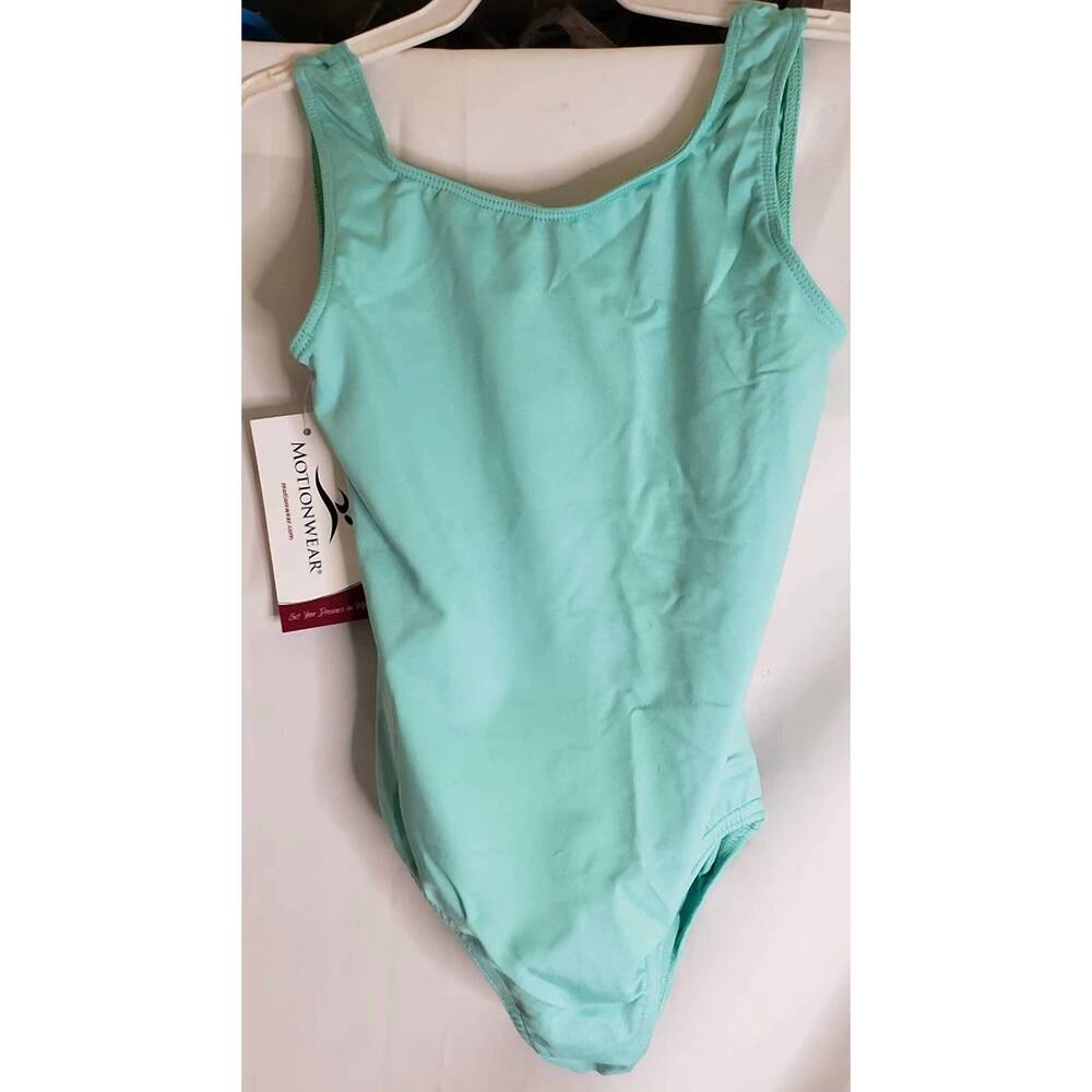 NEW MOTIONWEAR kids hana jr. sweetheart tank leotard in mint